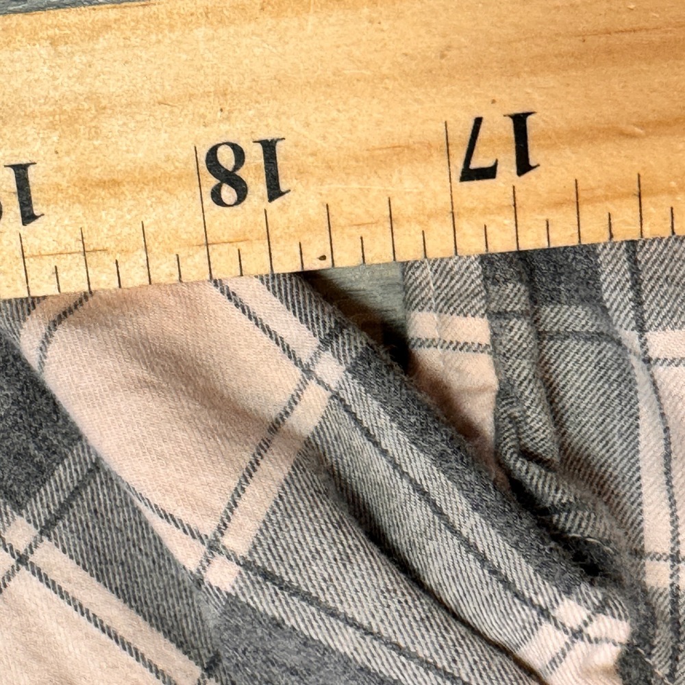 Banana Republic Dillon Shirt XS Xsmall Pink Blush Gray Plaid Flannel Button Down - Picture 8 of 8